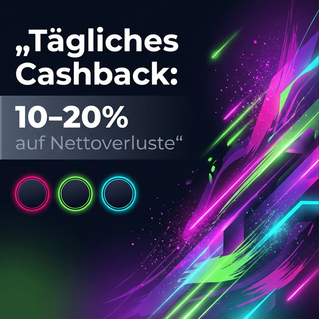 Tägliches Cashback: 10-20% auf Nettoverluste Tägliches Cashback: 10-20% auf Nettoverluste