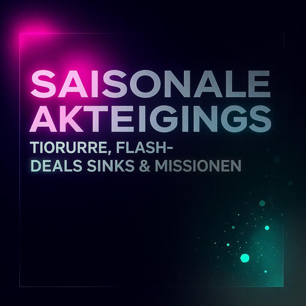 Saisonale Aktionen: Turniere, Flash-Deals & Missionen Saisonale Aktionen: Turniere, Flash-Deals & Missionen